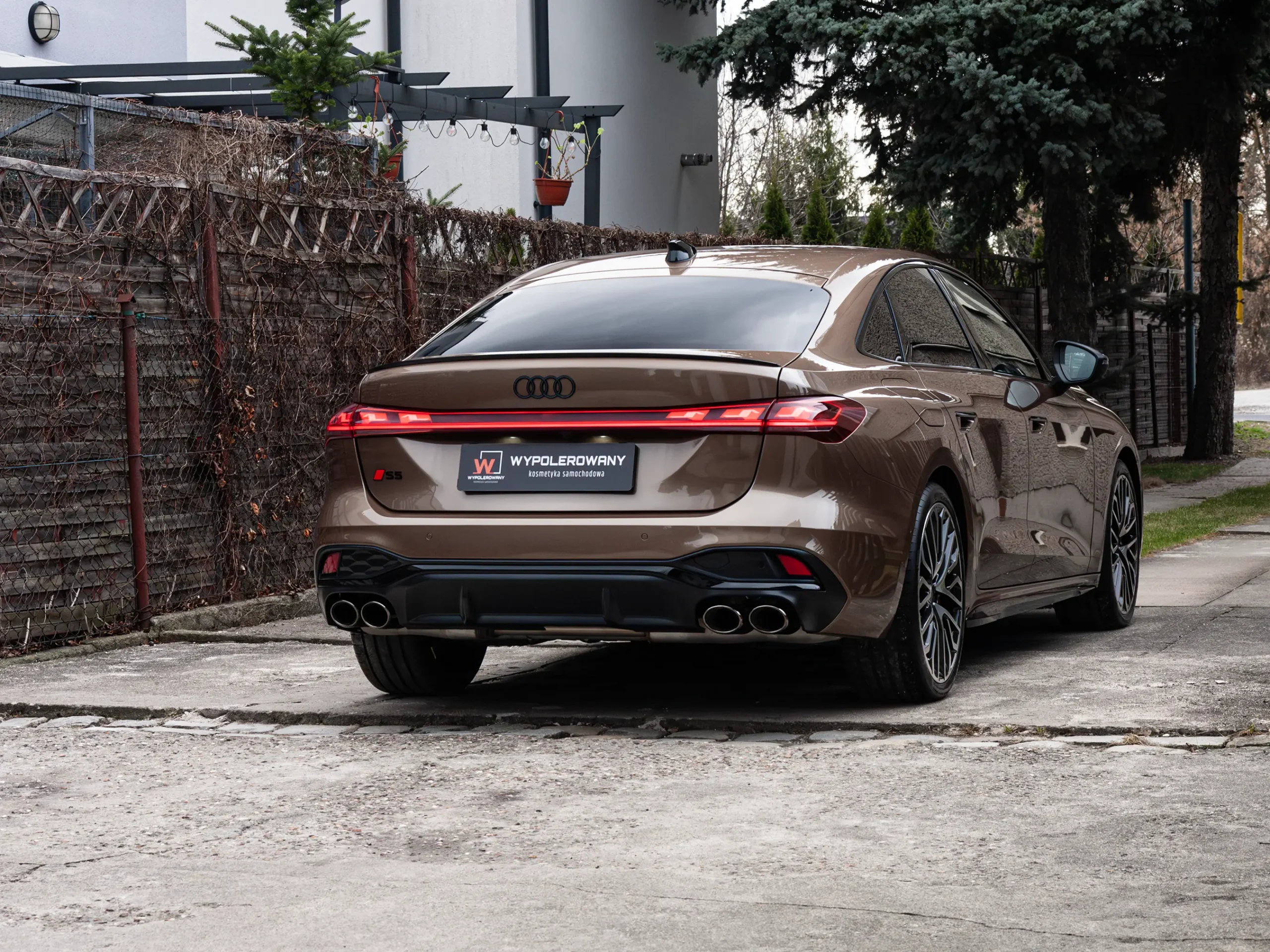 Audi S5 po detailingu premium – folia PPF i powłoka ceramiczna Hyper PRIME, Wrocław.